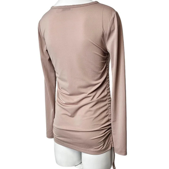 Aritzia Babaton Dennen Ruched Side Cinch Long Sleeve Shirt Size XS - Picture 6 of 8